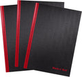 black n' red notebooks, business journals, 3 pack, main product view