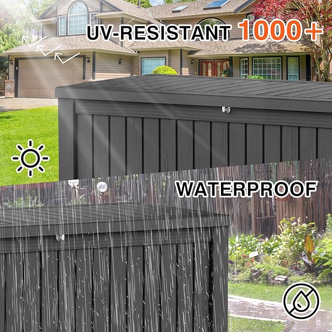 EasyUp 180 Gallon Deck Boxes Waterproof, Outdoor Large Storage Boxes - Image 3