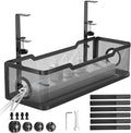 Under Desk Cable Management Tray Black, Cinati Wire Organizers No Drill by Cinati