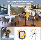 Sign Holder Stand, Heavy-Duty 8.5x11 Inch Aluminum Floor Stand - Image 4