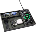 Valet Tray, Built in Wireless Charging Pad, Nightstand Organizer, Two-Toned by wirelessfuturecharger