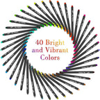 Tebik 45 Pack Planner Colored Pens, 40 Colors Pens - Image 2