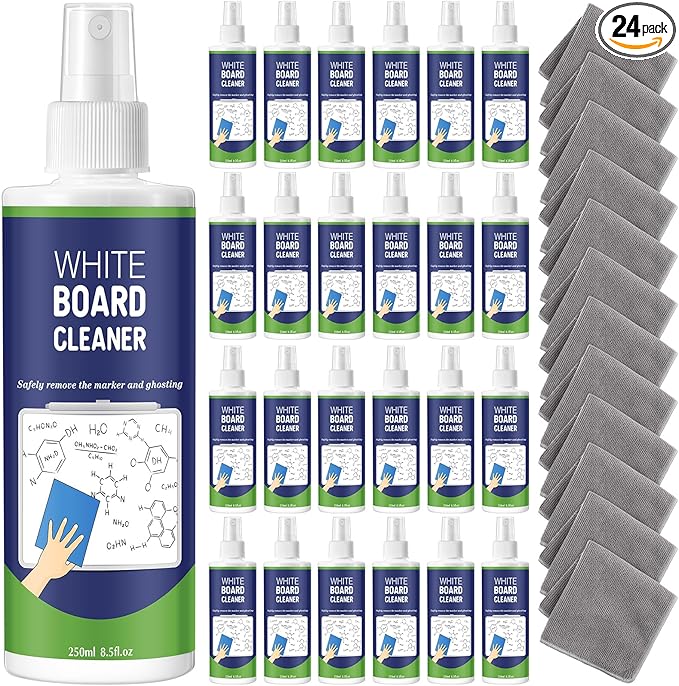 Dansib 24 Pack Non-toxic Whiteboard Cleaner 8.5fl oz Dry Erase Board Cleaner by Dansib