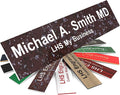 Engraved Name Plates for Door Sign Personalized Cranberry Marble Pattern by LHS+My+Business