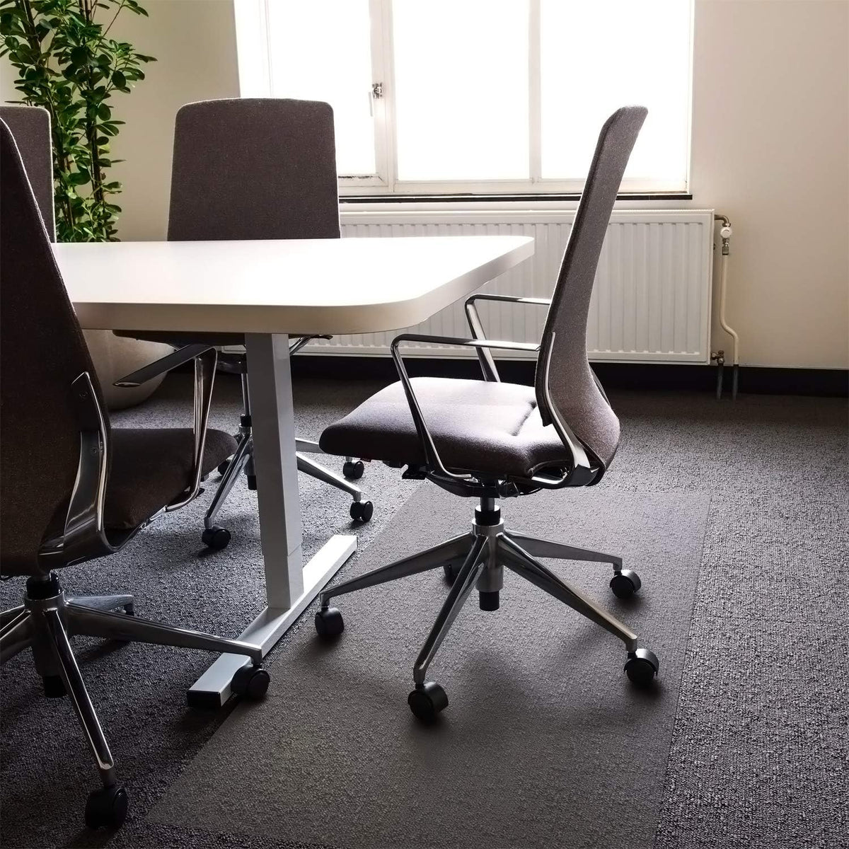 FloorTex 1115015023ER Floor Protection Chairmat, XXL, 60-Inch x60-Inch, Clear