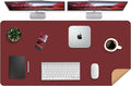 Desk Mat 47" x 23.7" Leather Desk Pad Protector by AFIING