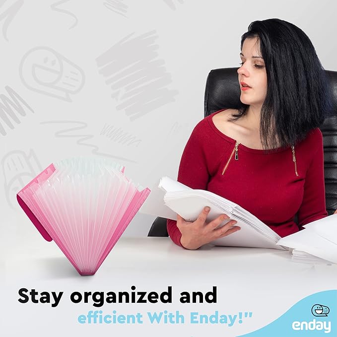 Accordion File Organizer 13 Pocket Expanding File Folder - Image 6