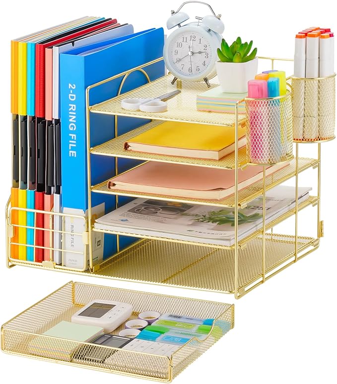 Marbrasse Rose Gold Desk Organizer - Image 2