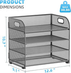 Marbrasse 4 Tier Paper Organizer Letter Tray - Image 3