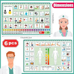 6 Pcs Communication Board for Nonverbal Adults Aphasia Colorful Picture Symbol - Image 2