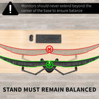 vivo dual led lcd monitor mount, free-standing desk, close-up detail