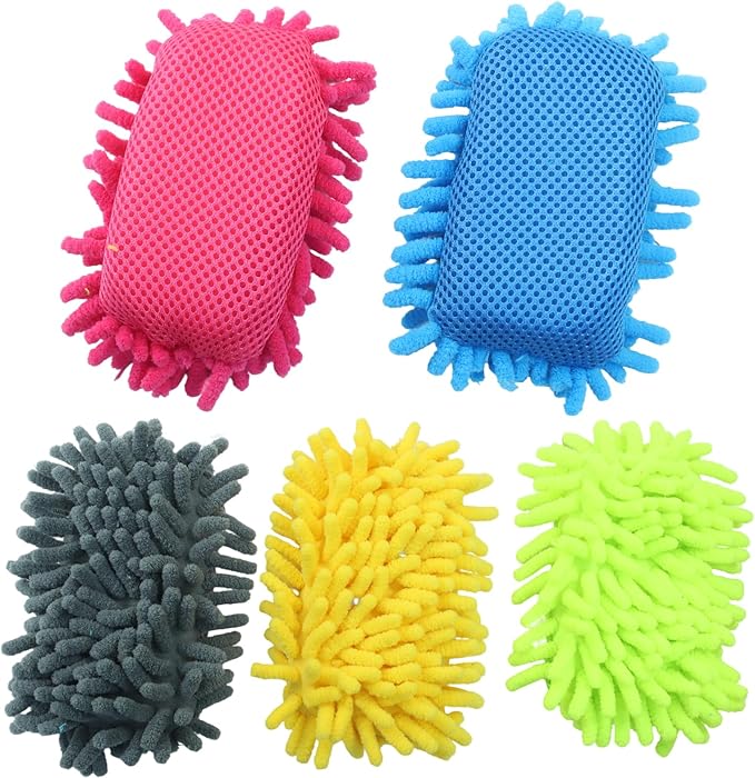 Biaungdo 5 Pack Washable Whiteboard Eraser, Microfiber Shag Dry Eraser by Biaungdo