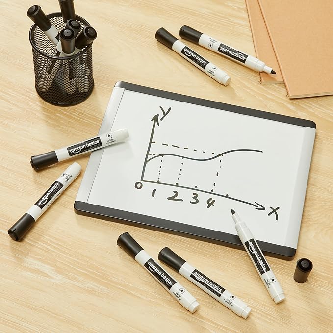 Amazon Basics Low-Odor Dry Erase Whiteboard Markers, Fine Tip - Image 5
