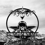 Personalized Metal Airplane Wall Art, Airplane Name Sign, Customized Pilot Name - Image 2