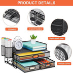 Marbrasse 3 Tier Mesh Desk Organizer - Image 3
