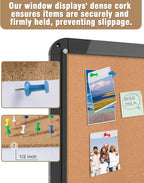 Mifuro 36"x24" Enclosed Bulletin Board, Lockable Weather-Resistant Aluminum - Image 6