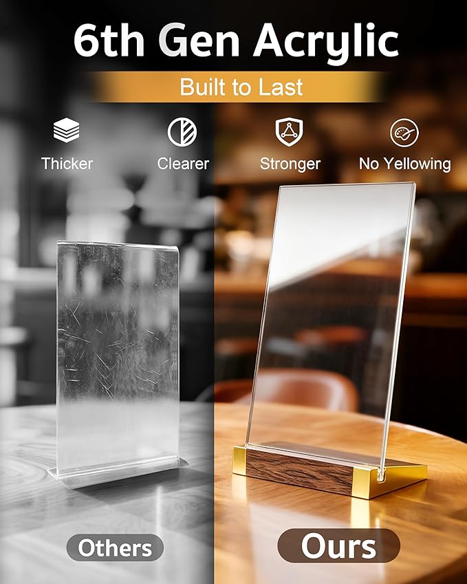 1 Pack Acrylic Sign Holder 8.5 x 11 Inch - Image 3
