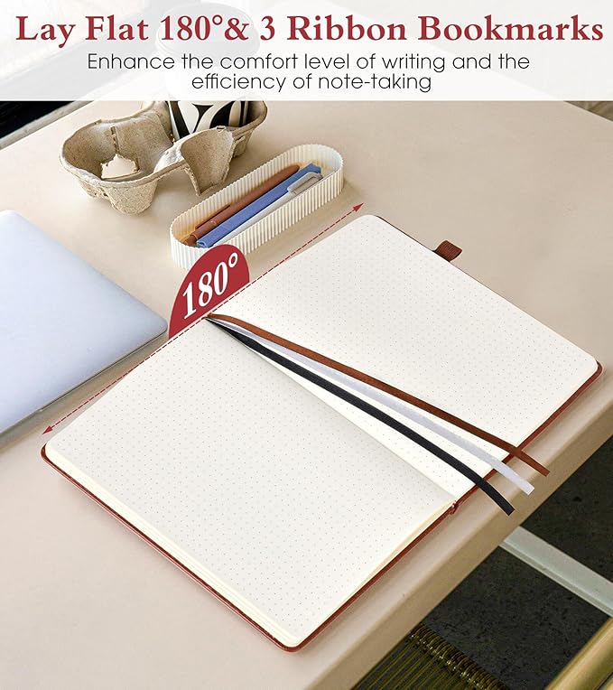 PAIBAS Dotted Journal Notebook for Women Men, 160 Pages Dot Grid Journals for - Image 5