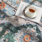 Rugcomf Vintage Medallion Kitchen Rugs Non Slip Washable 2'7"x8' - Image 6