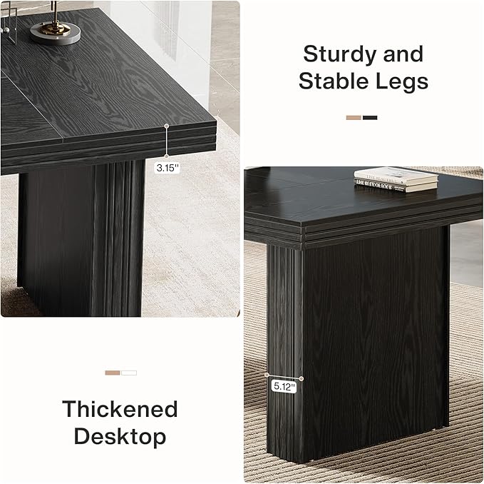 Tribesigns 63" Executive Desk, Large Office Computer Desk - Image 8