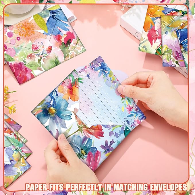 TaoBary 160 Pcs Stationery Paper Set 50 Double Sided Stationery Papers - Image 7