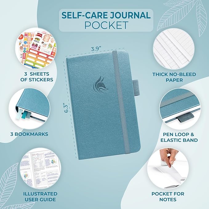 Clever Fox Self-Care Journal Pocket – Daily Reflection Notebook – Mental Health - Image 2