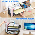 OPNICE Desk Organizer, 4-Tier Desktop File Organizer - Image 6