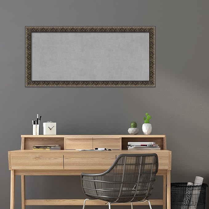 Amanti Art Black Framed Magnetic Board 25x53 Oversize Vision Board - Image 5