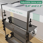 Multi-Model Under Desk Cable Management Tray 2 Packs Metal Under Desk Wire - Image 6