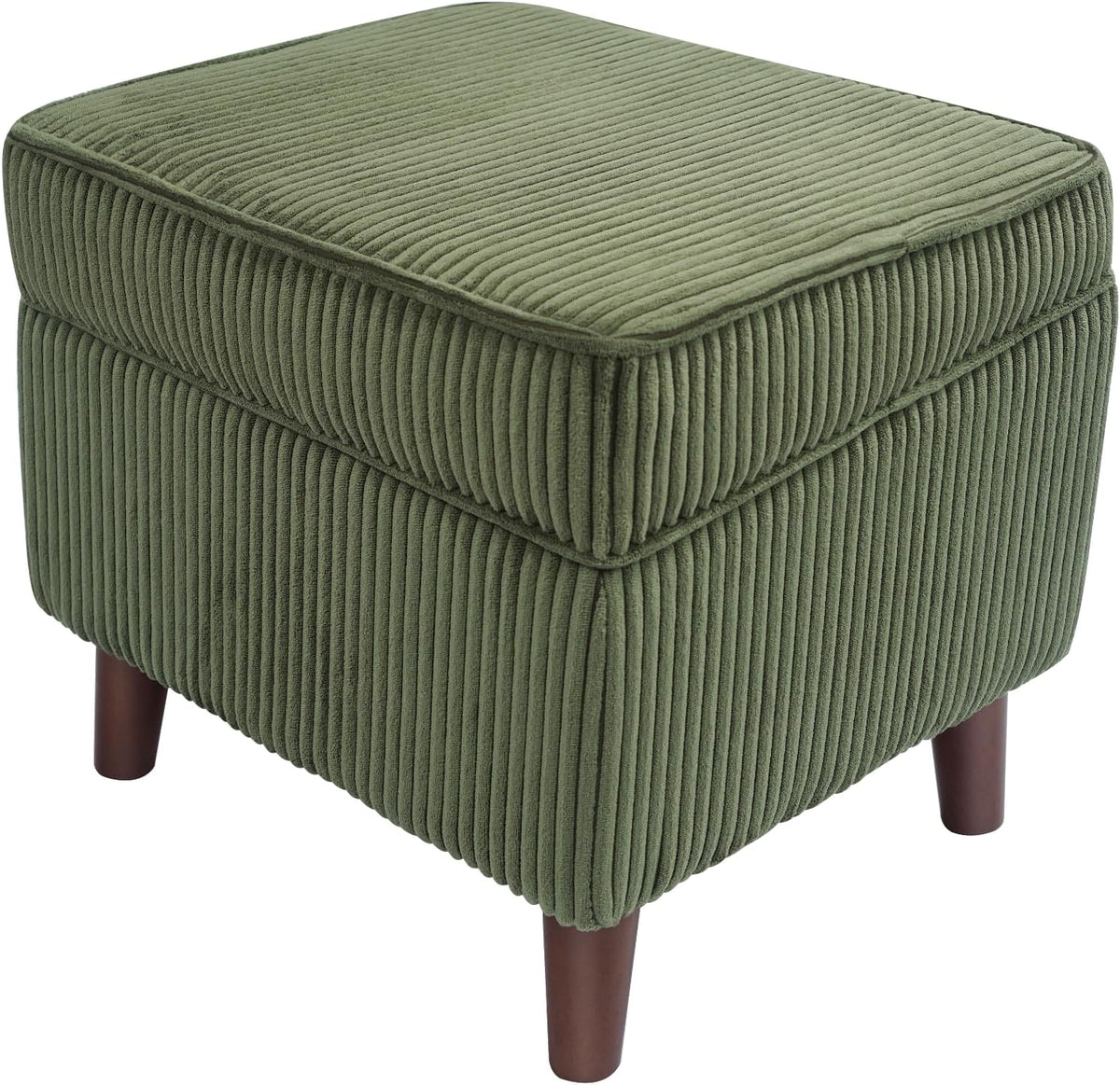 FAGAGA Storage Ottoman with Adjustable Lid, Corduroy Foot Rest