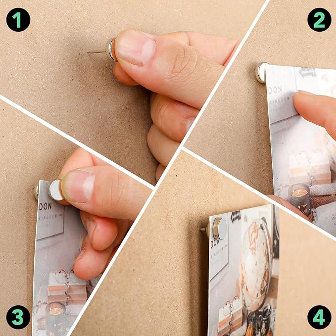 E BAVITE Magnetic Push Pins, 20 Sets Magnet Thumbtack - Image 3