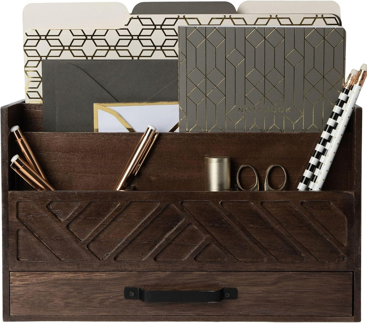 BLU MONACO | Wooden Mail Organizer
