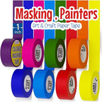 8x Colored Masking Tape, 33 Ft x 1 inch Colored Painters Tape by Unknown