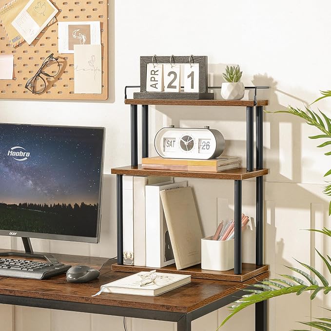 HOOBRO Kitchen Countertop Organizer, Moveable Corner Shelf, Desktop Storage - Image 3