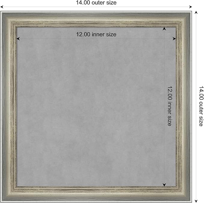 Amanti Art Silver Framed Magnetic Board 14x14 X-Small Vision Board - Image 4