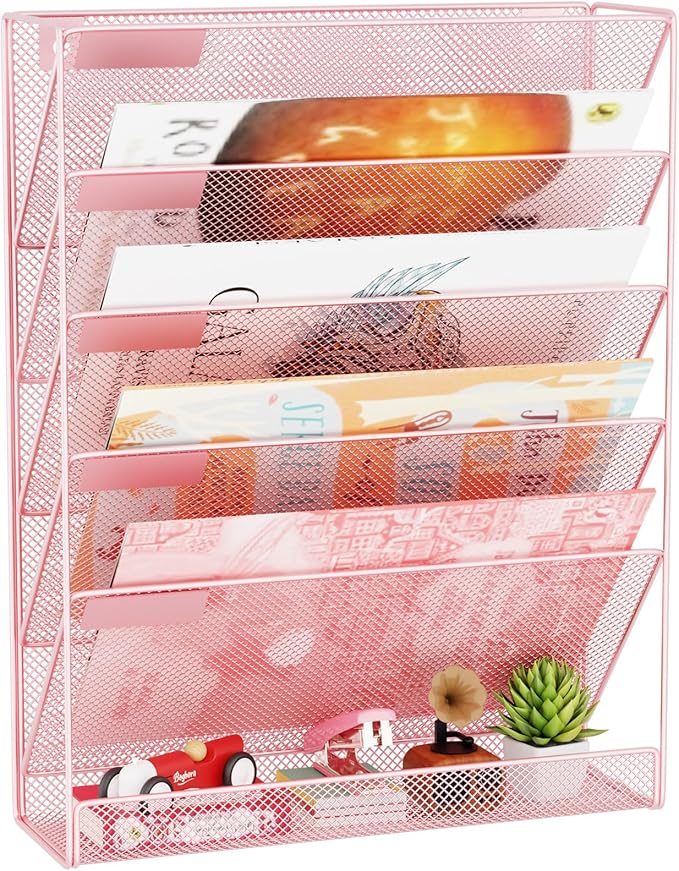 GDINDINFAN Wall File Organizer Holder Mesh Hanging Paper Document Holder by GDINDINFAN