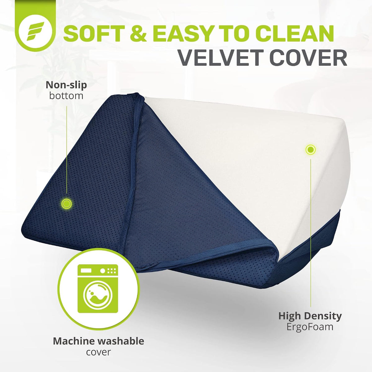 ErgoFoam Foot Rest - Chiropractor-Endorsed Orthopedic Teardrop Design 2in1 Ad...