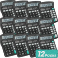 12 Pack Calculator Bulk, 12 Digits Calculators Desktop