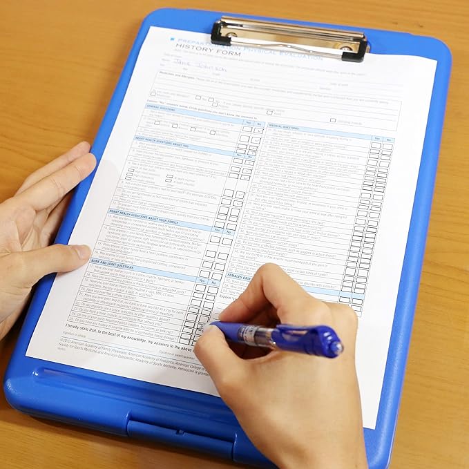 Think2Master Blue Plastic Storage Clipboard. | 25% Heavier & 25% Sturdier| - Image 6