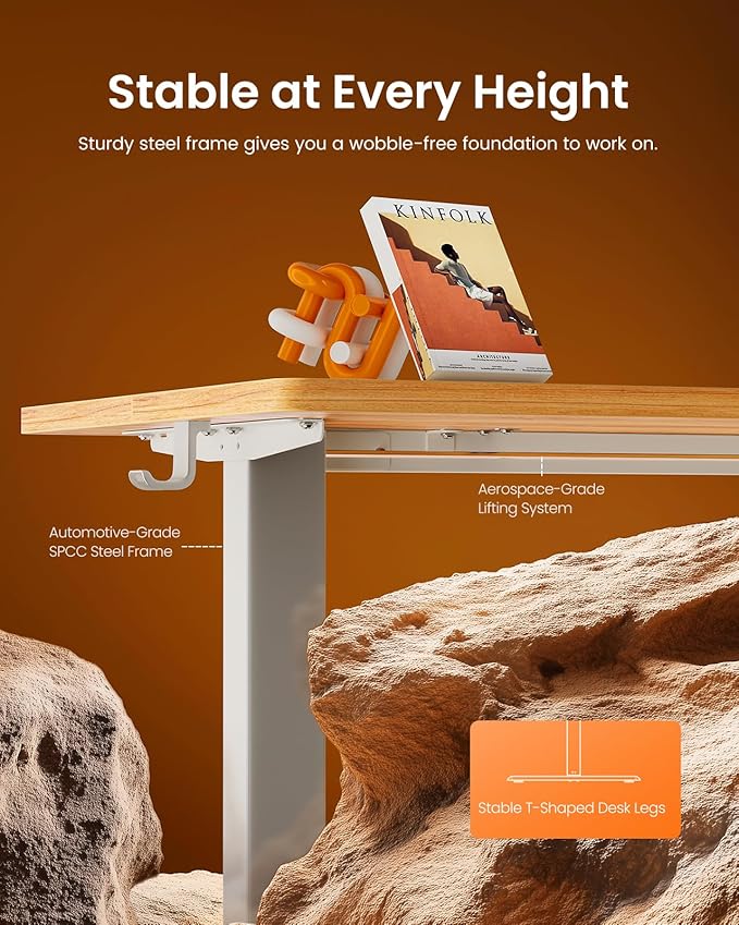 ErGear Height Adjustable Electric Standing Desk, 63 x 28 Inches Sit Stand up - Image 5