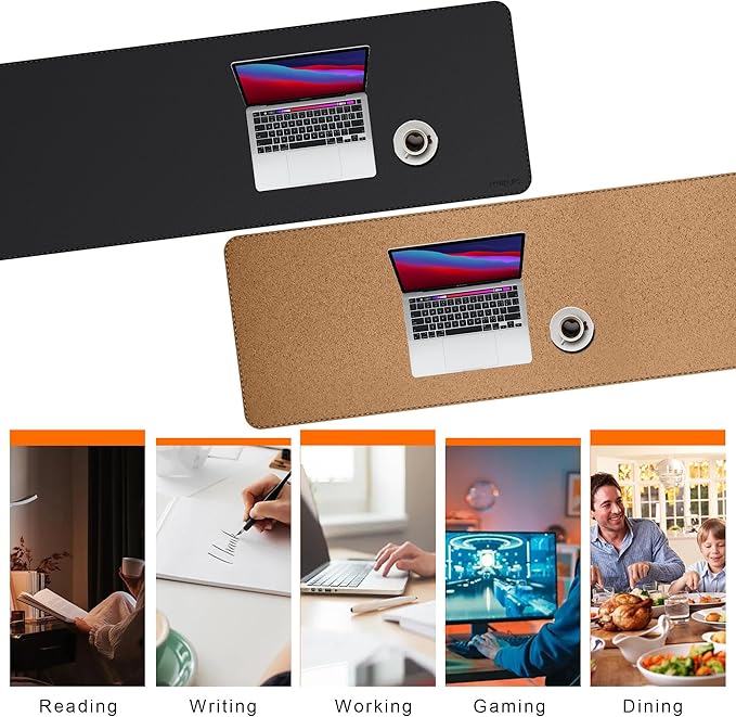 Mydours 70.9"x19.7" Black Desk Pad - Image 6