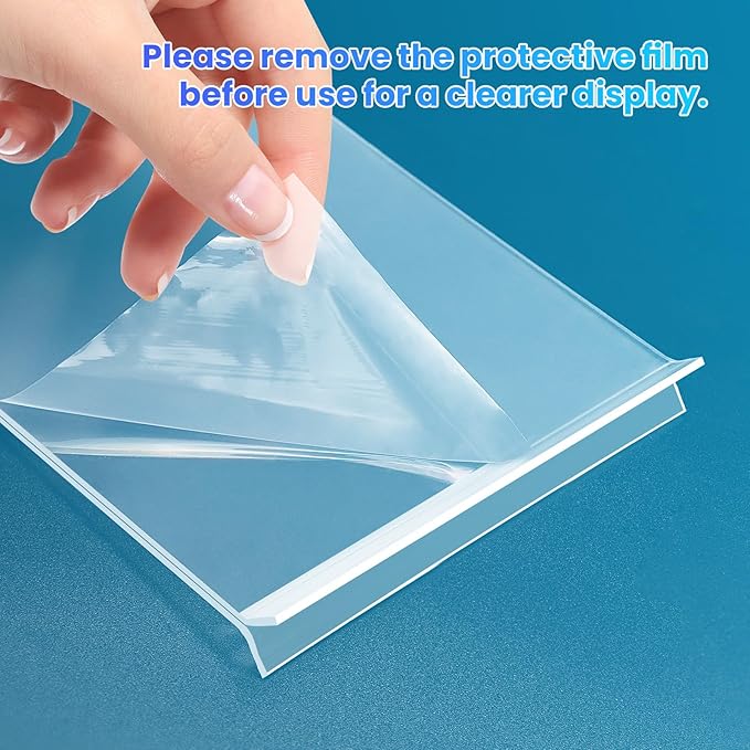 Acrylic Sign Holder 4x6, 15 Pack Clear Double Sided Menu Vertical Display Stand - Image 6