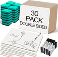 30 Pack Small White Boards, Teacher School, Include 30 Markers, 30 Erasers by Unknown