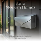NACH Mailboxes for Outside Wall Mount, 12.5 x 5 x 10 inch, Stainless Steel Mail - Image 2