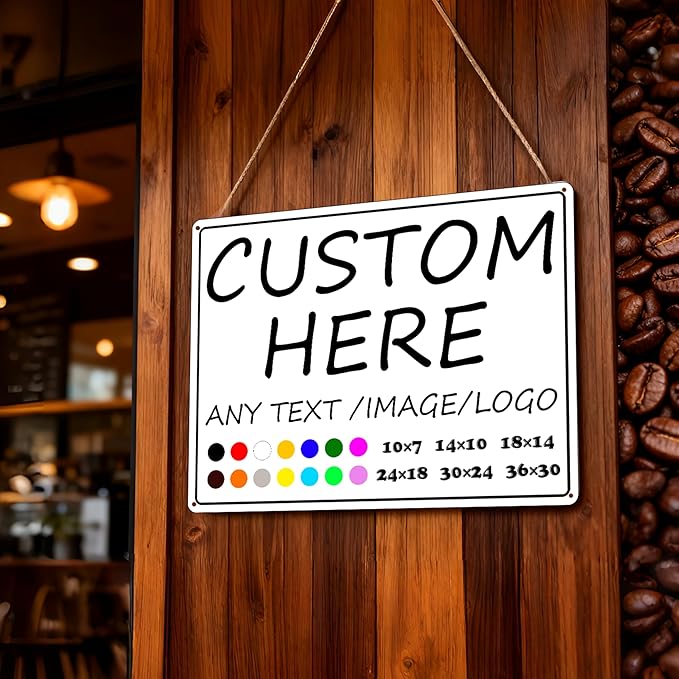 Custom Signs Outdoor-30×24inches-Large size, Prefabricated holes, - Image 7