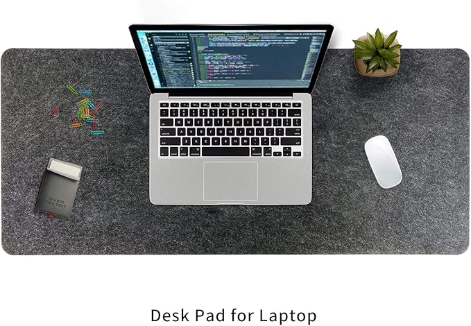 Felt Desk Mat, 35.5" x 15.8" Inches, Large Keyboard Mat, Wool Desk Pad - Image 4