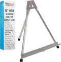 U.S. Art Supply 15" High Aluminum Tabletop Display Easel by USArtSupply