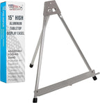 U.S. Art Supply 15" High Aluminum Tabletop Display Easel by USArtSupply