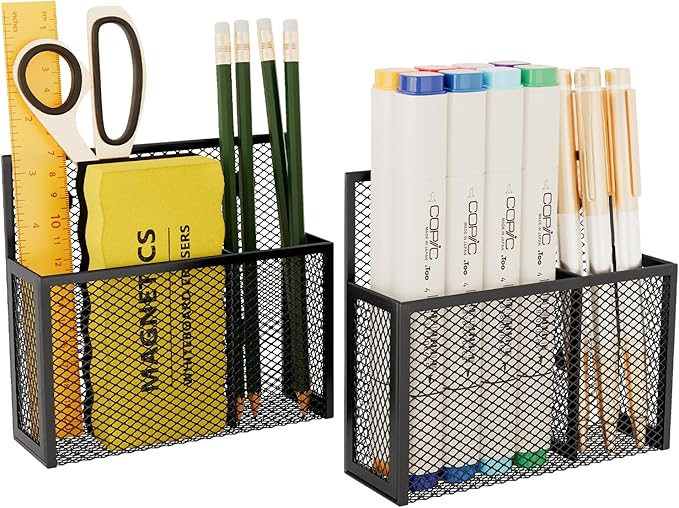 UVGVA Magnetic Pencil Holder 2 Pack Markers Dry Erase Holder by UVGVJewelry