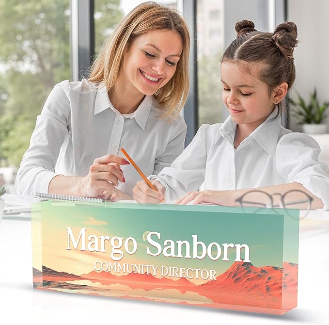 Personalized Name Plate for Desk Custom Acrylic Desk Name Plate Custom Employee - Image 3